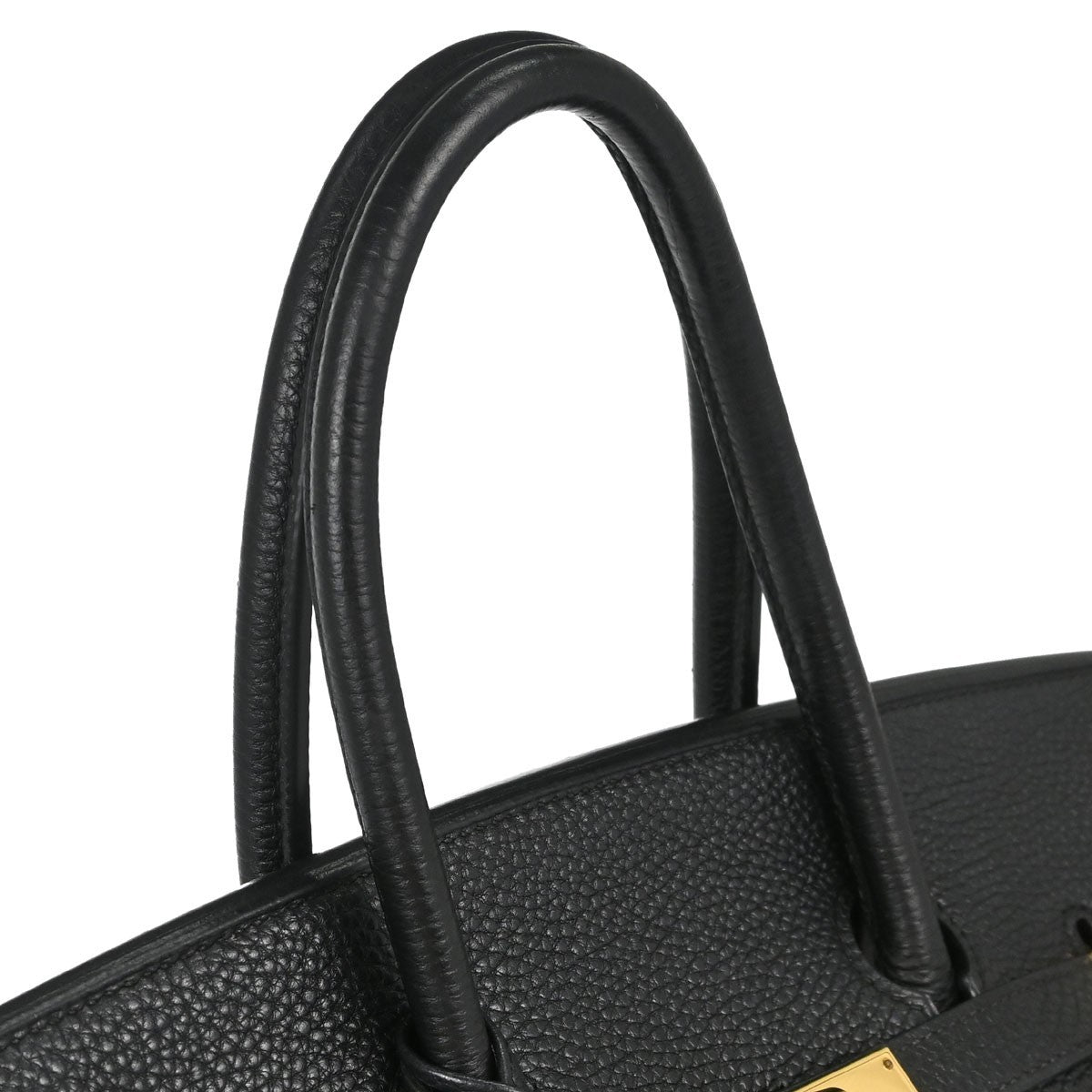 Hermes Birkin Black Togo With Gold Hardware Black Leather Handbag (Pre-Owned)