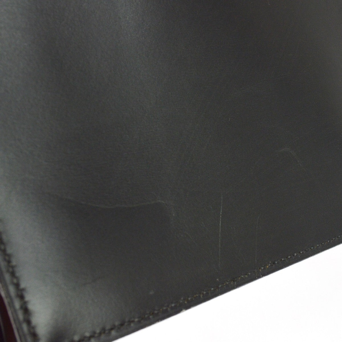 Hermes Sac A Depeches Box Calf Black Leather Handbag (Pre-Owned)