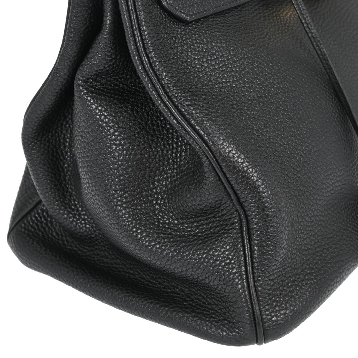 Hermes Birkin Black Togo With Gold Hardware Black Leather Handbag (Pre-Owned)