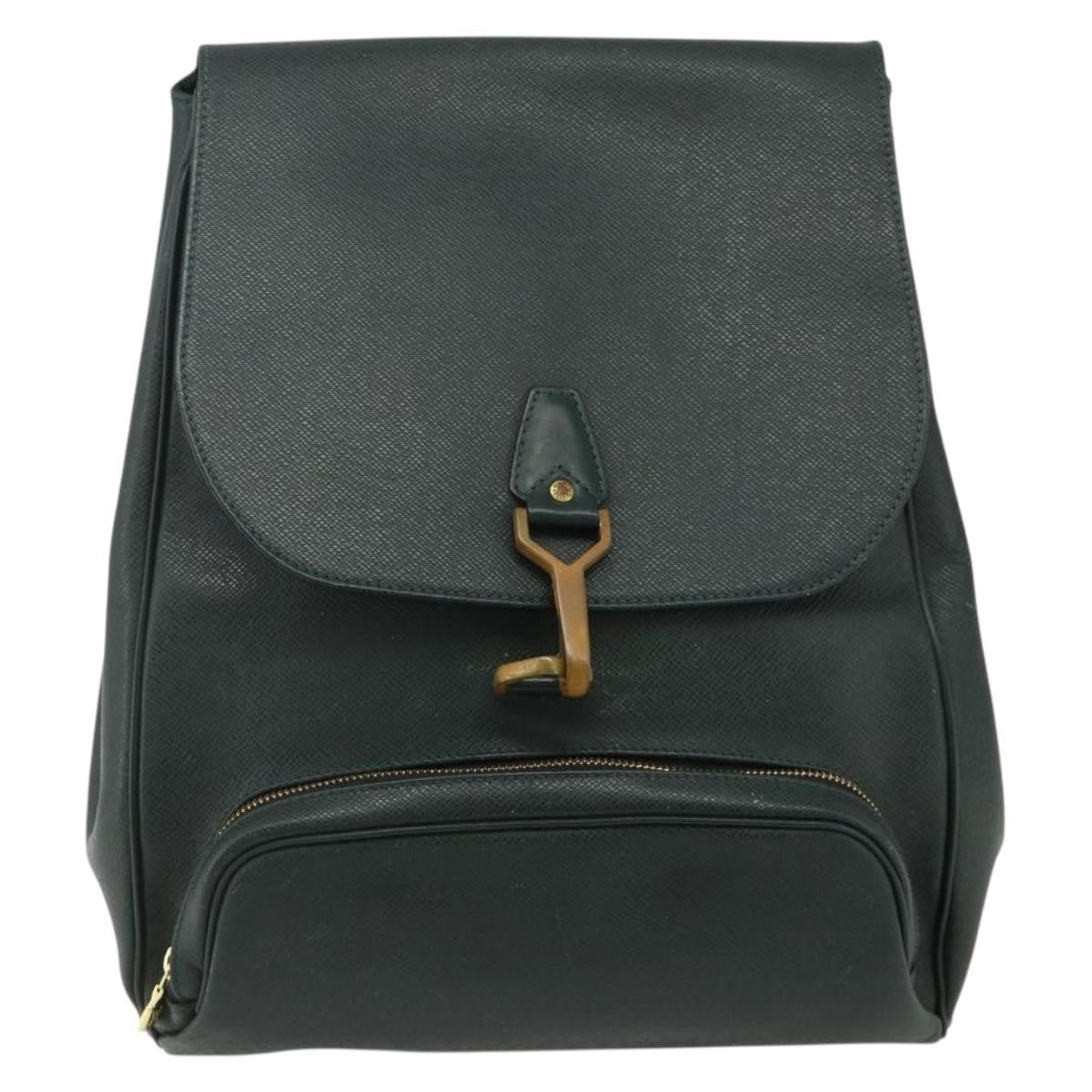 Louis Vuitton Cassiar Taiga Leather Green Leather Backpack Bag (Pre-Owned)