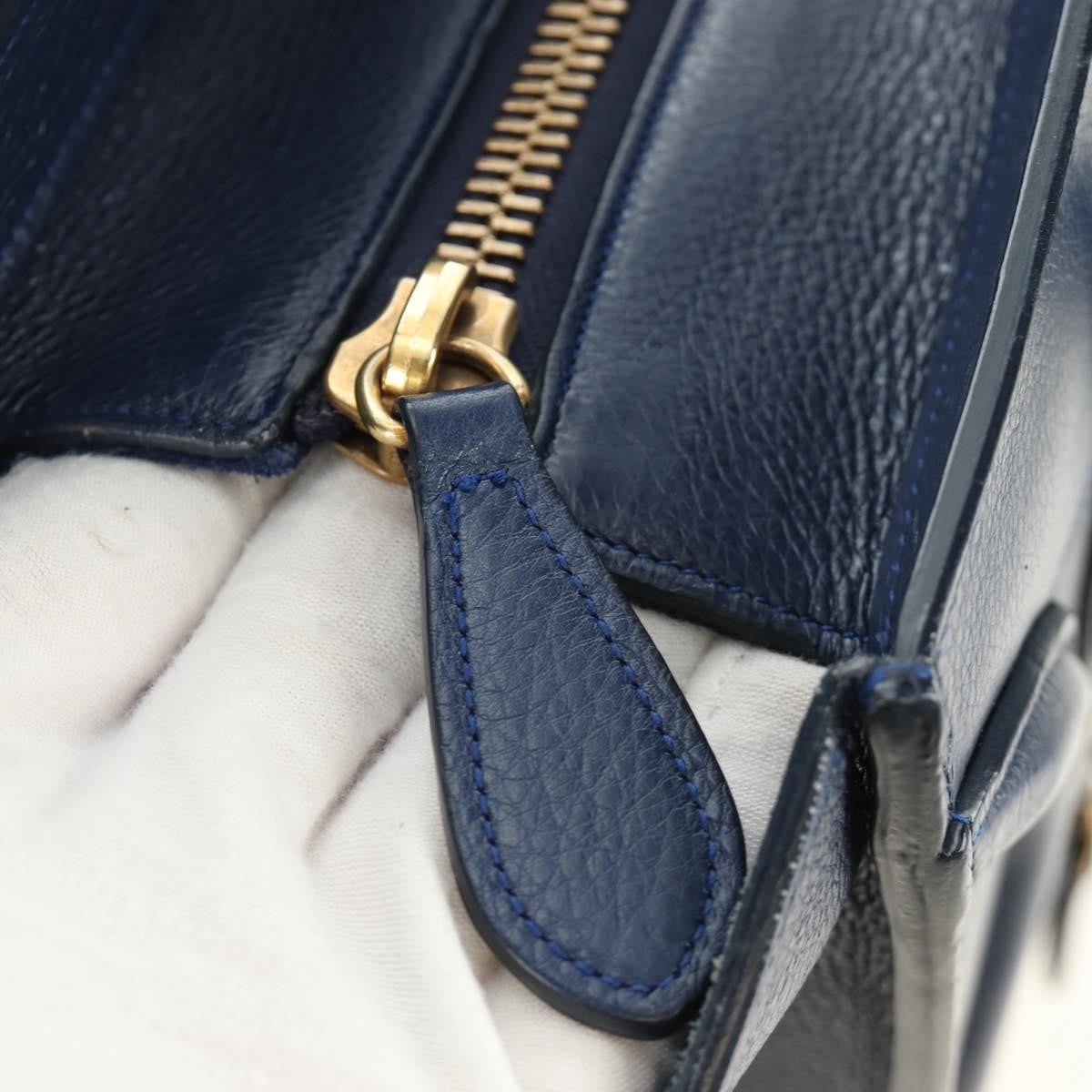 Celine Luggage Smooth Leather Navy Leather Tote Bag Bag (Pre-Owned)