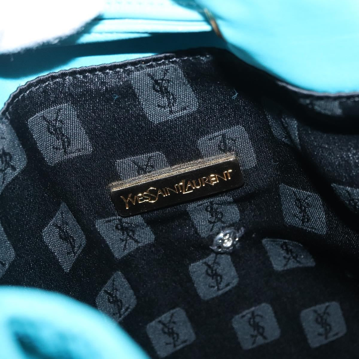 Saint Laurent Vintage Nylon Turquoise Nylon Shoulder Bag Bag (Pre-Owned)