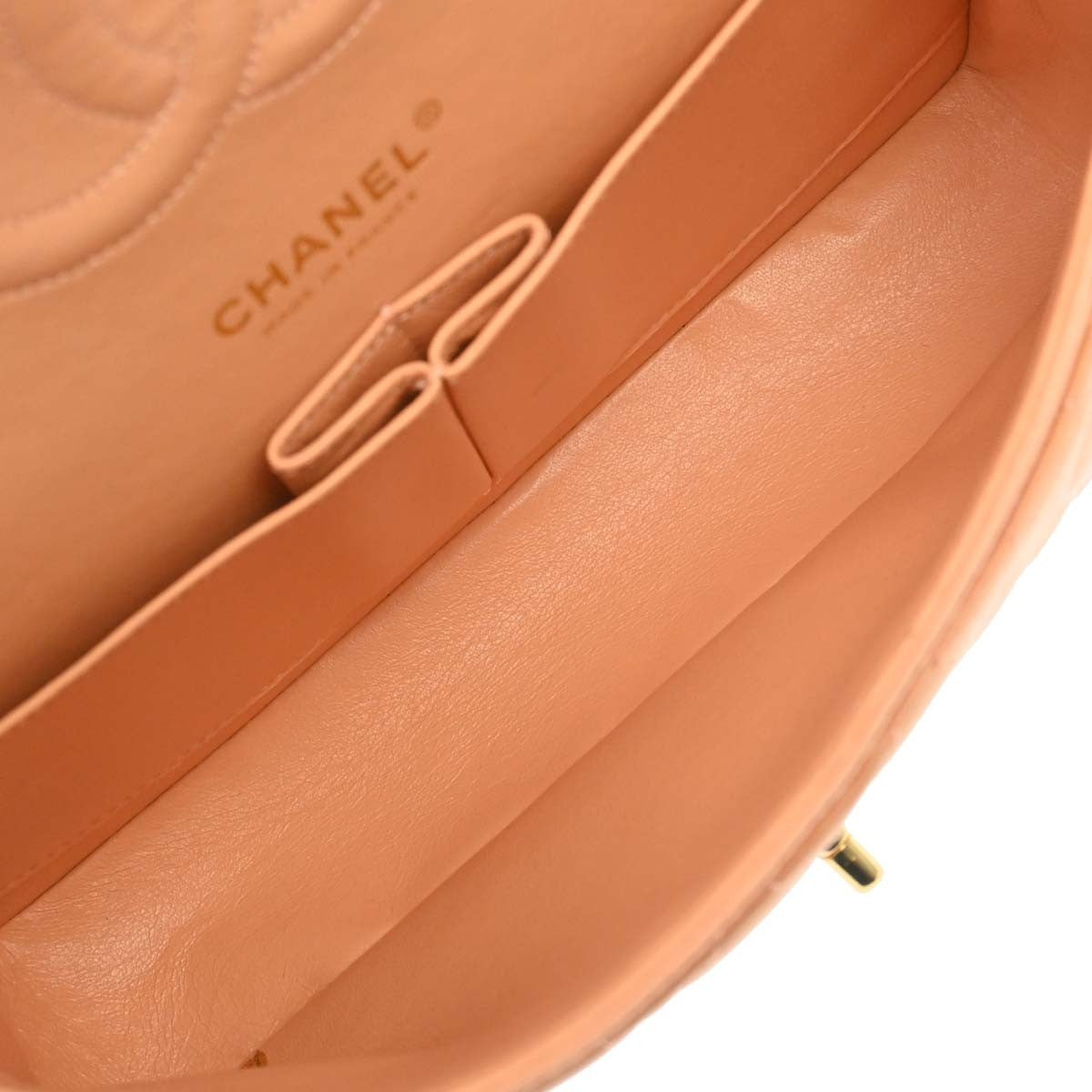 Chanel Timeless - Classic Double Flap Quilted Lambskin Pink Leather Shoulder Bag Bag (Pre-Owned)