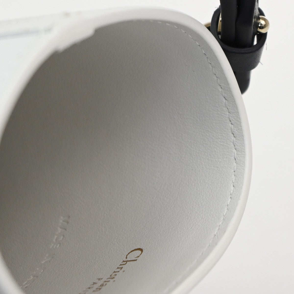 Christian Dior Vibe Bottle Holder Printed Leather White Leather Shoulder Bag Bag (Pre-Owned)
