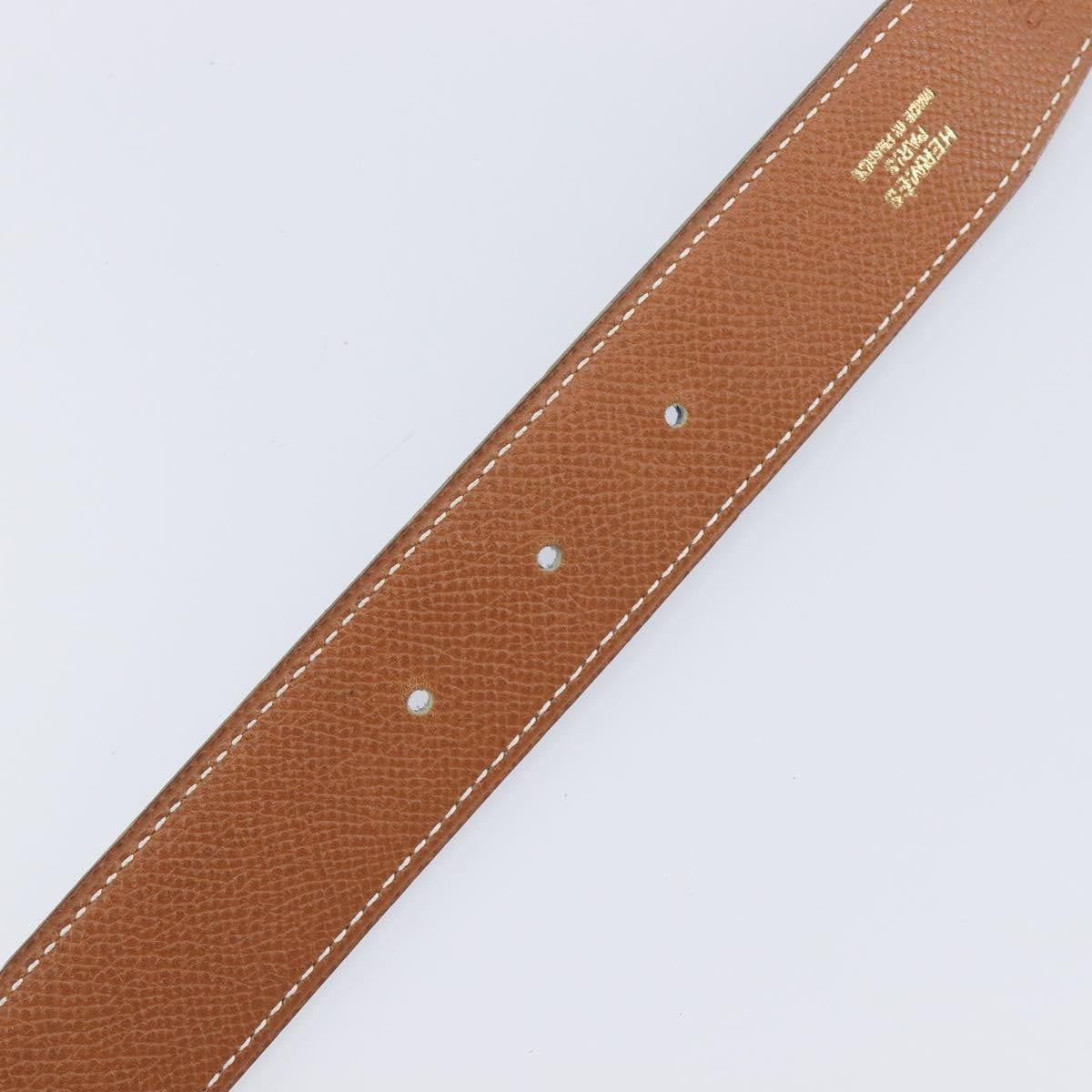 Hermes Constance Reversible Belt Leather Blue Leather Belts Accessory (Pre-Owned)
