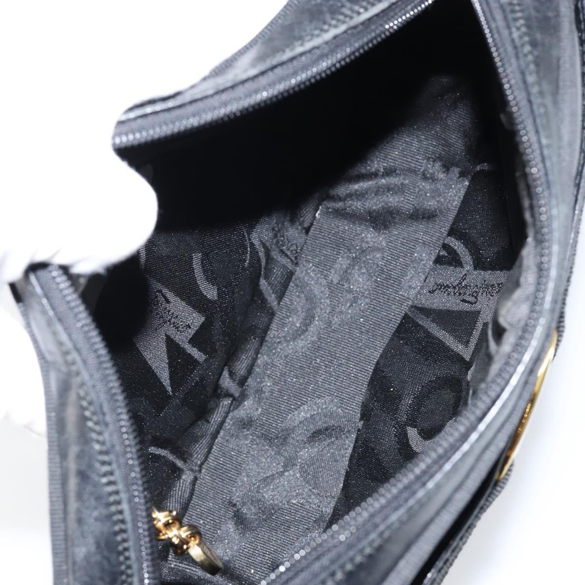 Salvatore Ferragamo Vala Leather Black Leather Shoulder Bag Bag (Pre-Owned)