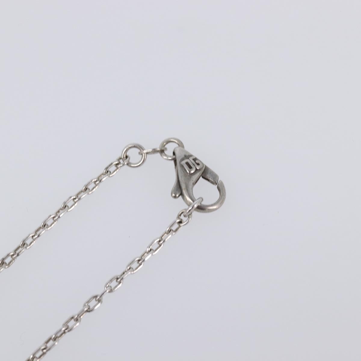 Dolce & Gabbana Cross Pendant Metal With Crystals, Enamel And Faux Pearls Silver Metal Necklace Jewelry (Pre-Owned)