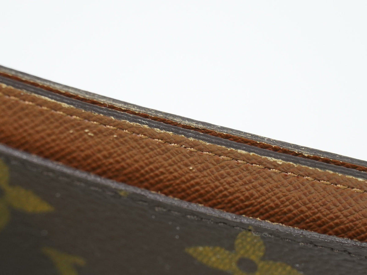 Louis Vuitton Card Holder Reverse Monogram Canvas Brown Canvas Card Holders Accessory (Pre-Owned)