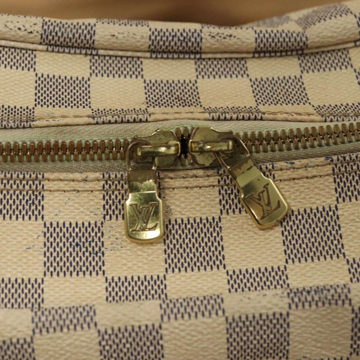 Louis Vuitton Naviglio Damier Ebene White Canvas Shoulder Bag Bag (Pre-Owned)