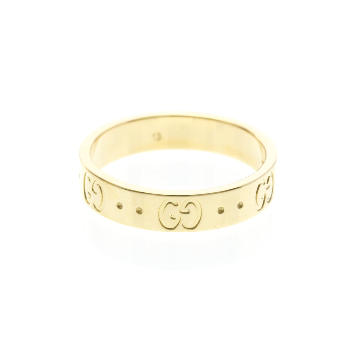 Gucci Icon Band 18K Yellow Gold Gold Yellow_Gold Ring Jewelry (Pre-Owned)