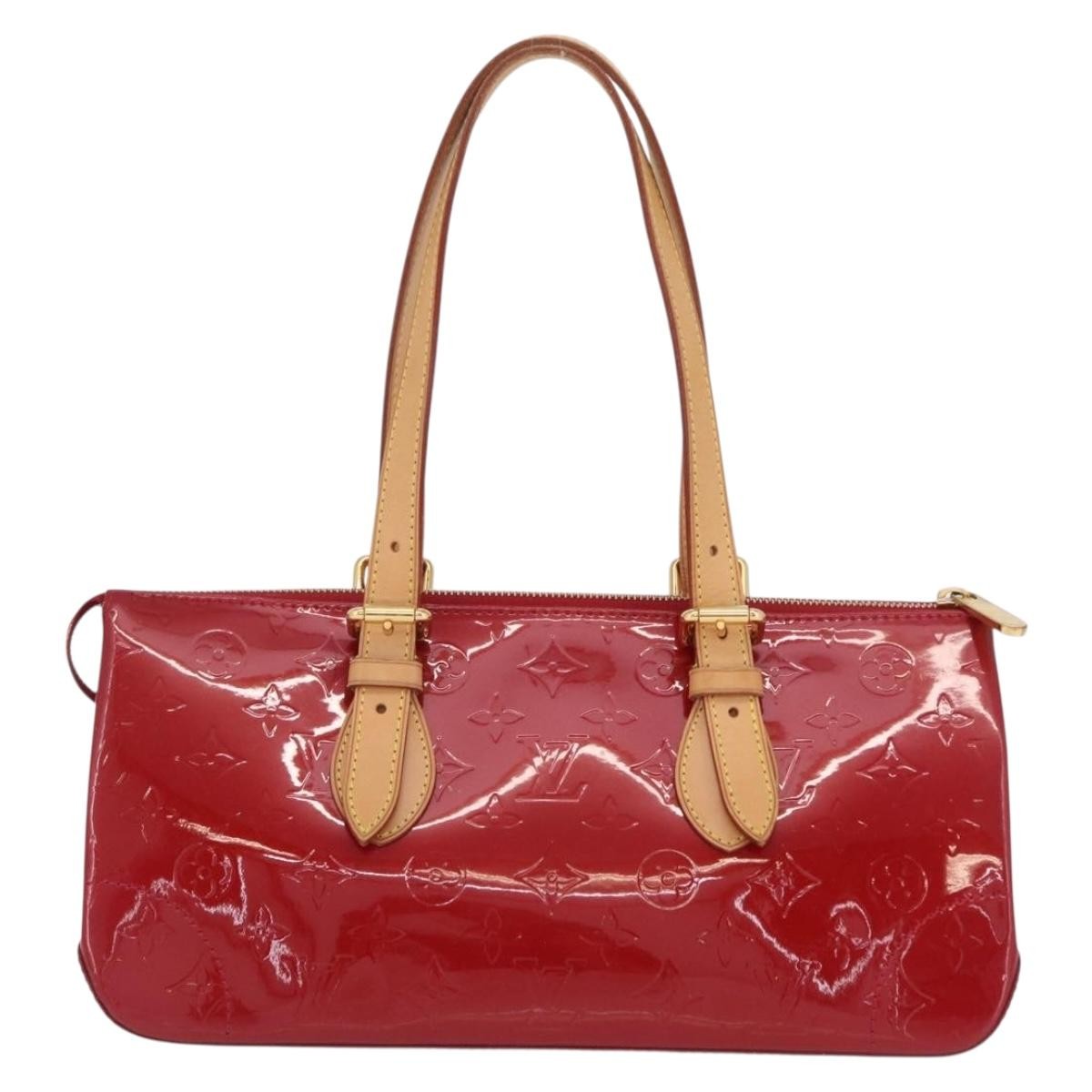 Louis Vuitton Rosewood Avenue Monogram Vernis Red Patent_Leather Handbag (Pre-Owned)