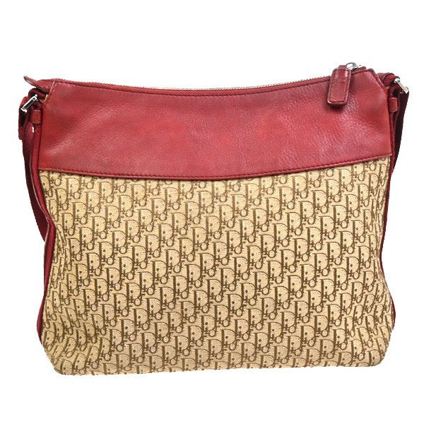 Christian Dior Vintage Street Chic Messenger Diorissimo Canvas And Leather Brown Canvas Shoulder Bag Bag (Pre-Owned)
