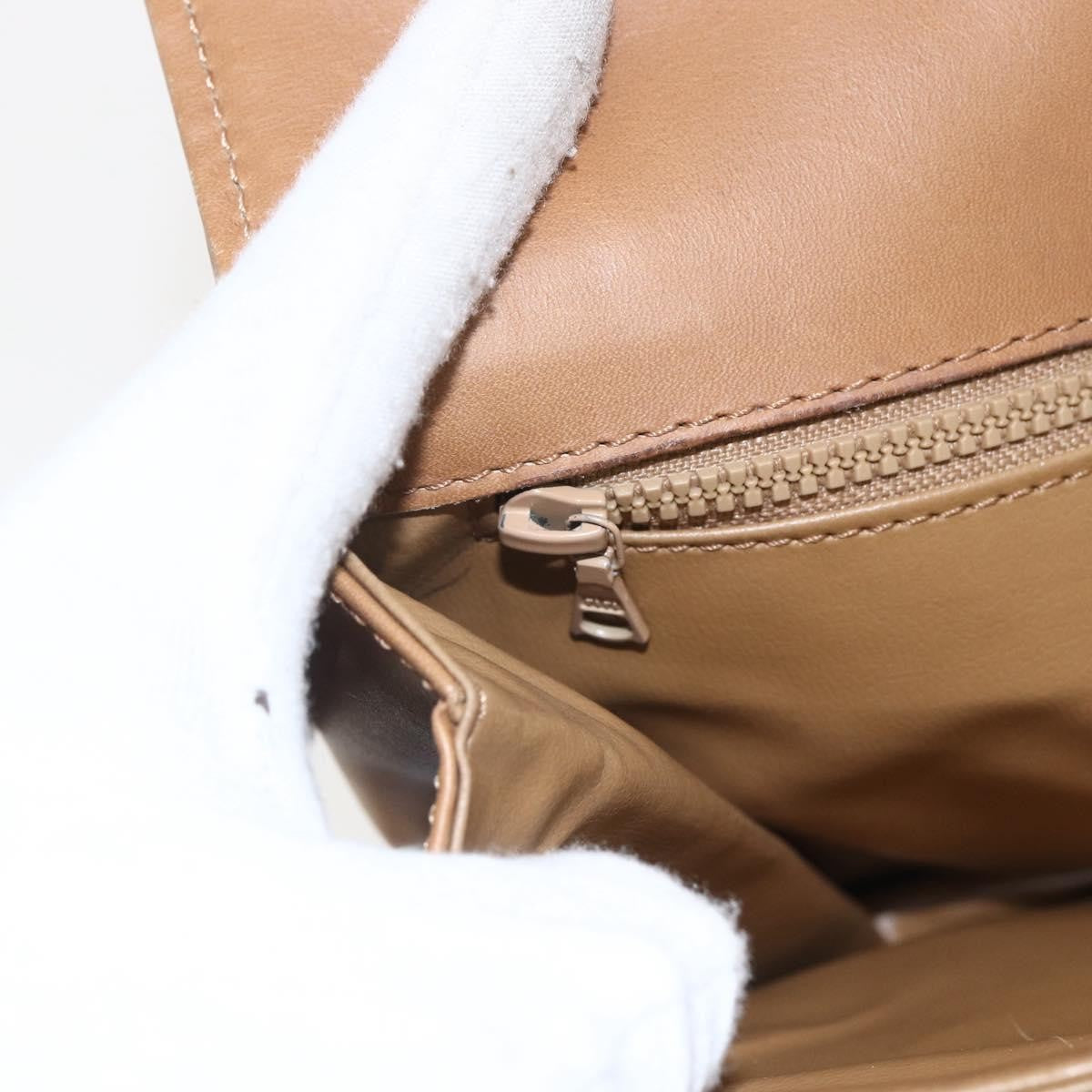Celine Vintage Macadam Canvas And Leather Beige Canvas Shoulder Bag Bag (Pre-Owned)
