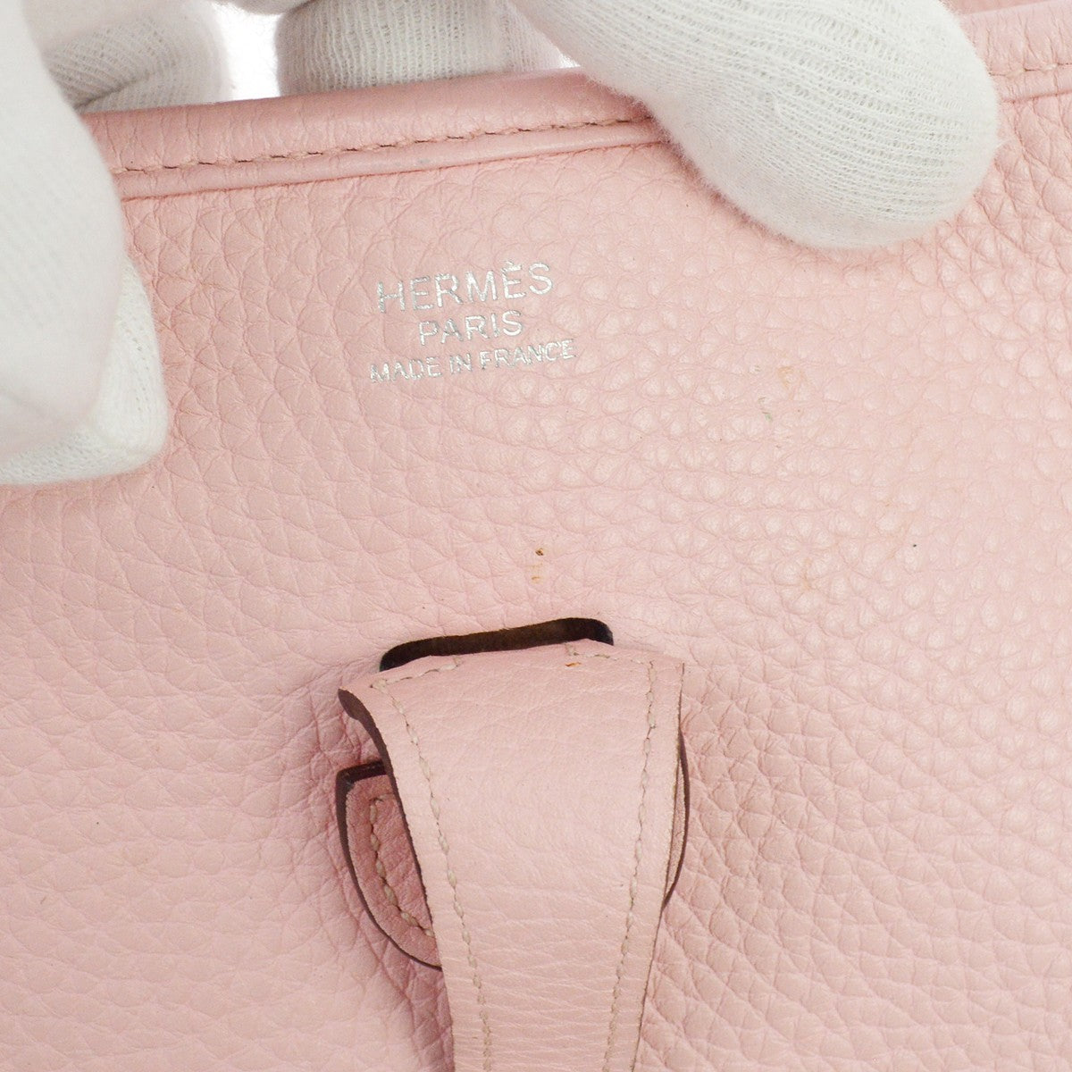 Hermes Evelyne Bag Gen Iii Clemence Pink Calfskin Shoulder Bag Bag (Pre-Owned)