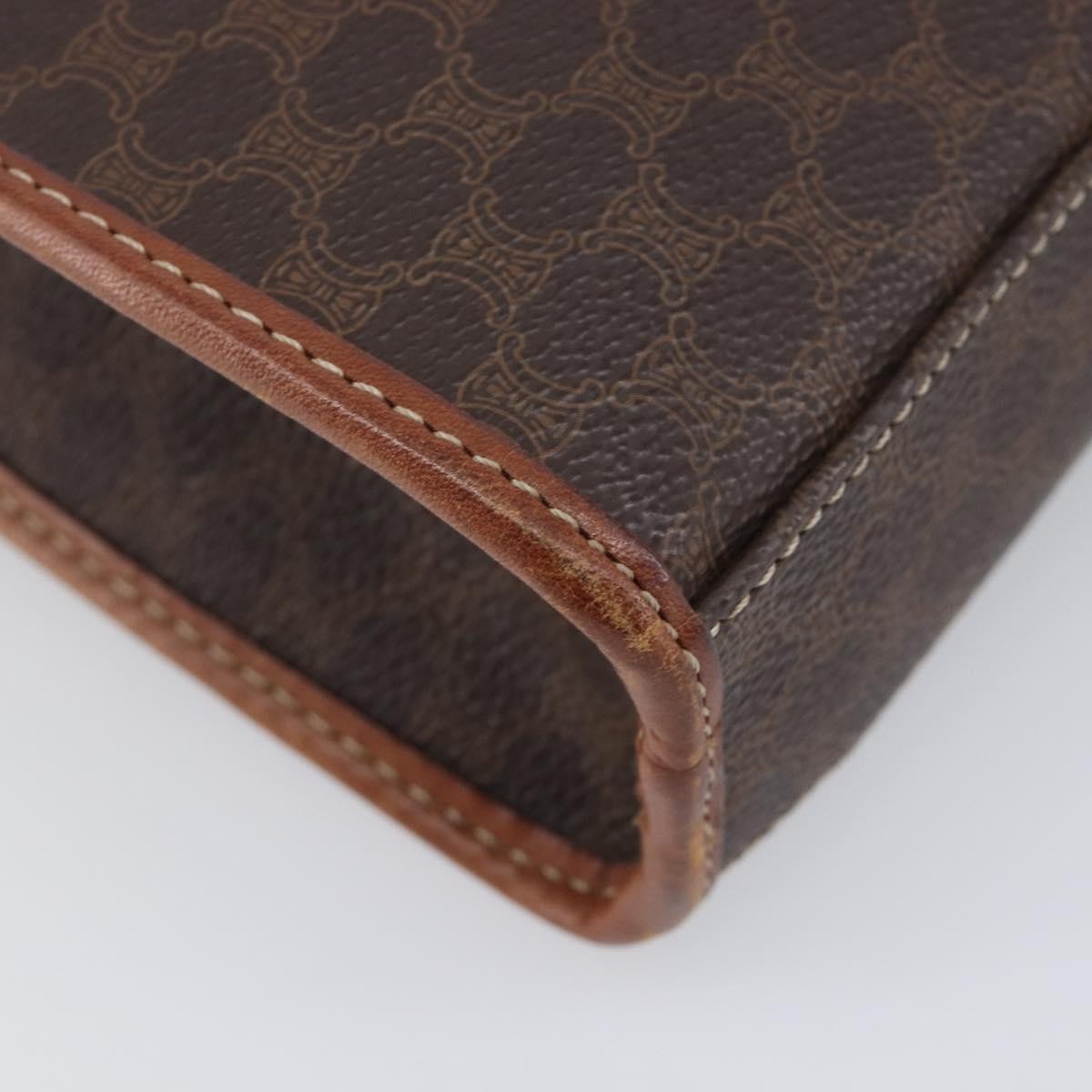 Celine Macadam Shoulder Canvas Brown Canvas Crossbody Bag Bag (Pre-Owned)