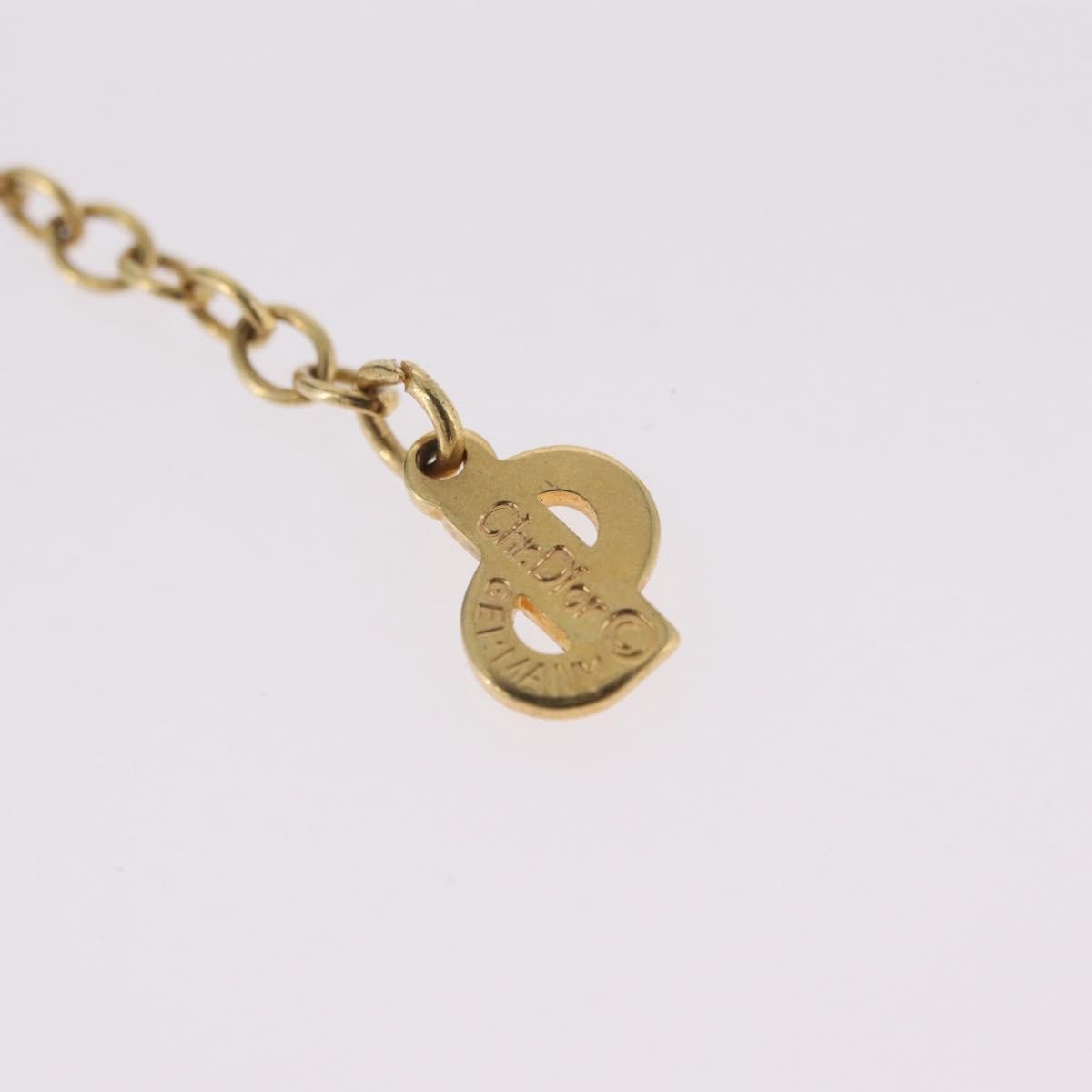 Christian Dior Vintage Cd Heart Pendant Metal Gold Metal Necklace Jewelry (Pre-Owned)