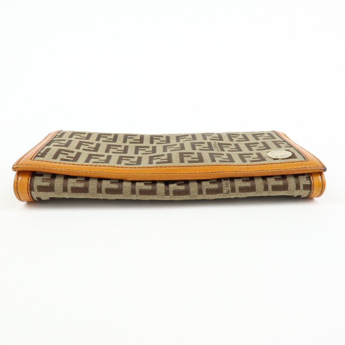 Fendi Bifold Zucca Coated Canvas Beige Canvas Wallets Accessory (Pre-Owned)