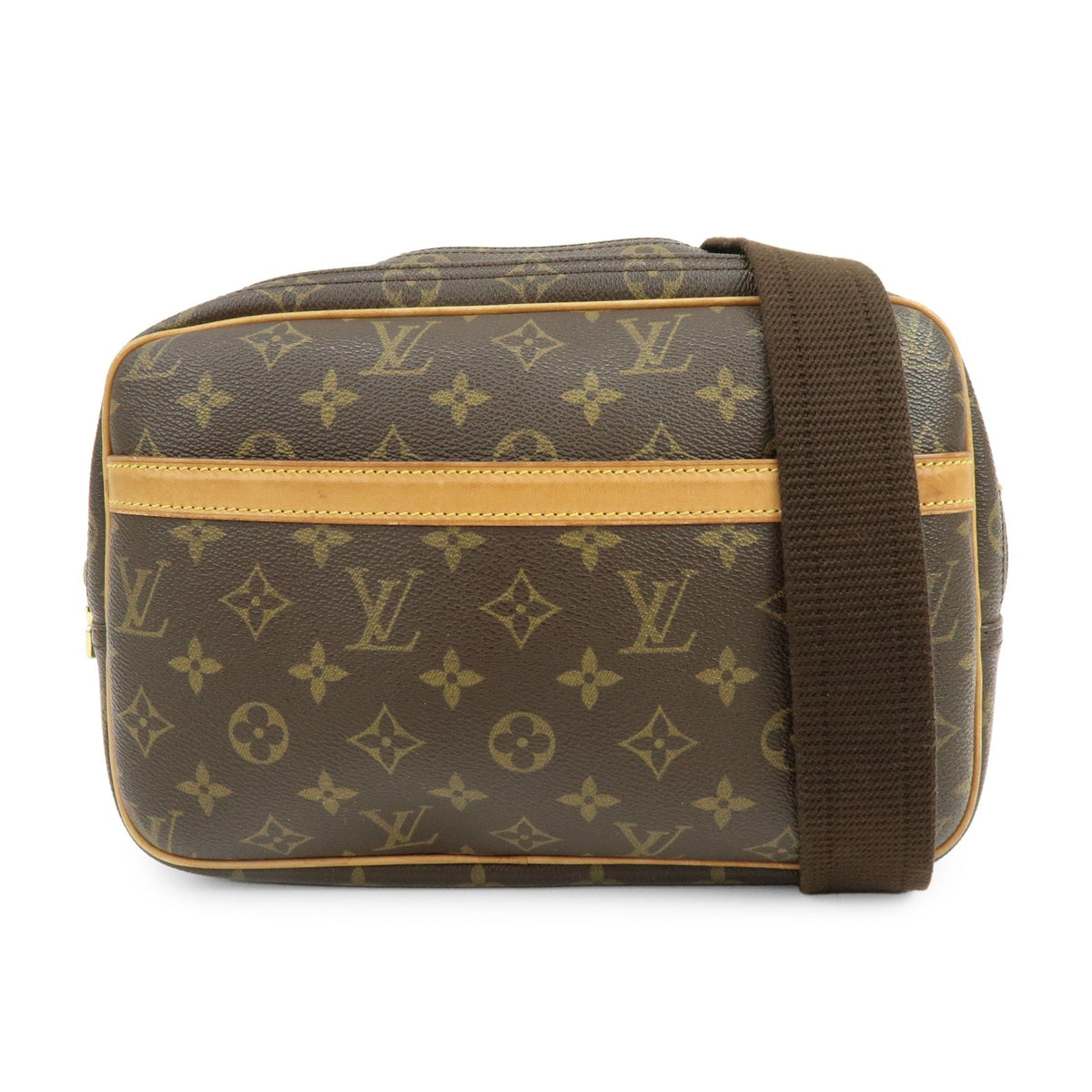 Louis Vuitton Reporter Monogram Canvas Brown Canvas Shoulder Bag Bag (Pre-Owned)