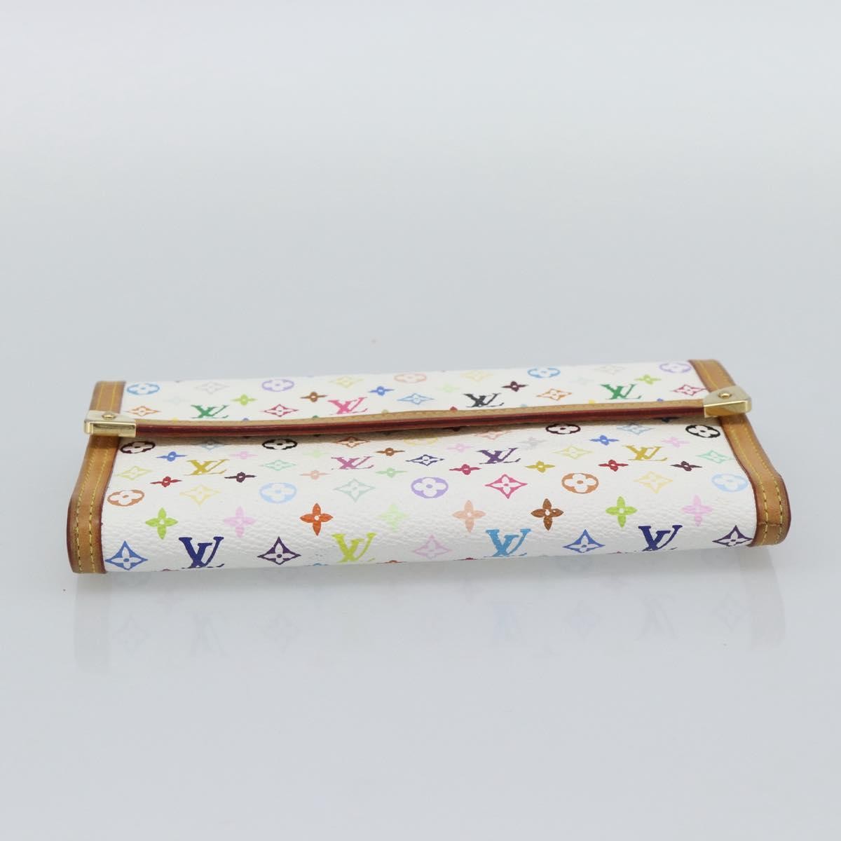 Louis Vuitton Porte Tresor International Monogram Multicolor White Canvas Wallets Accessory (Pre-Owned)