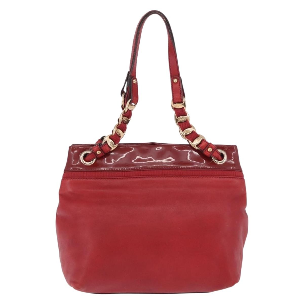 Salvatore Ferragamo Vala Tote Leather Red Leather Tote Bag Bag (Pre-Owned)
