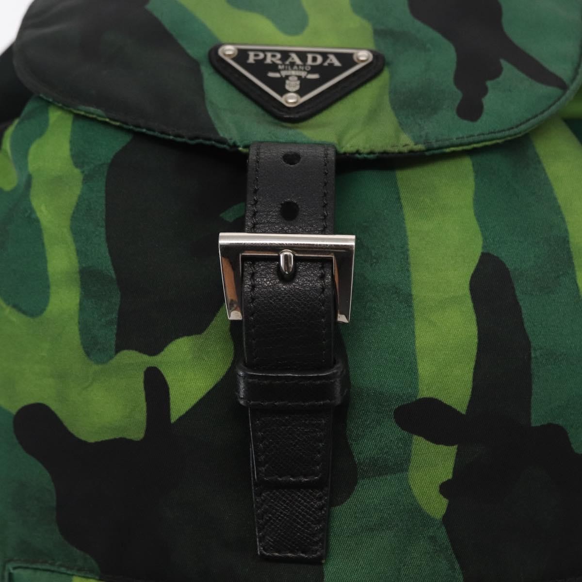 Prada Camouflage Tessuto Green Nylon Backpack Bag (Pre-Owned)