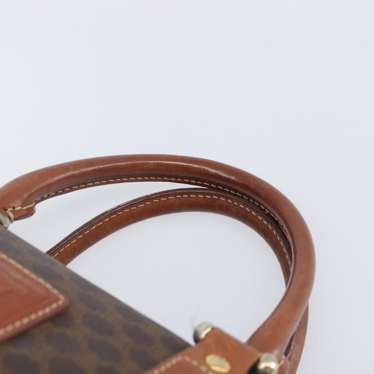 Celine Boston Triomphe Coated Canvas Brown Pvc Handbag (Pre-Owned)