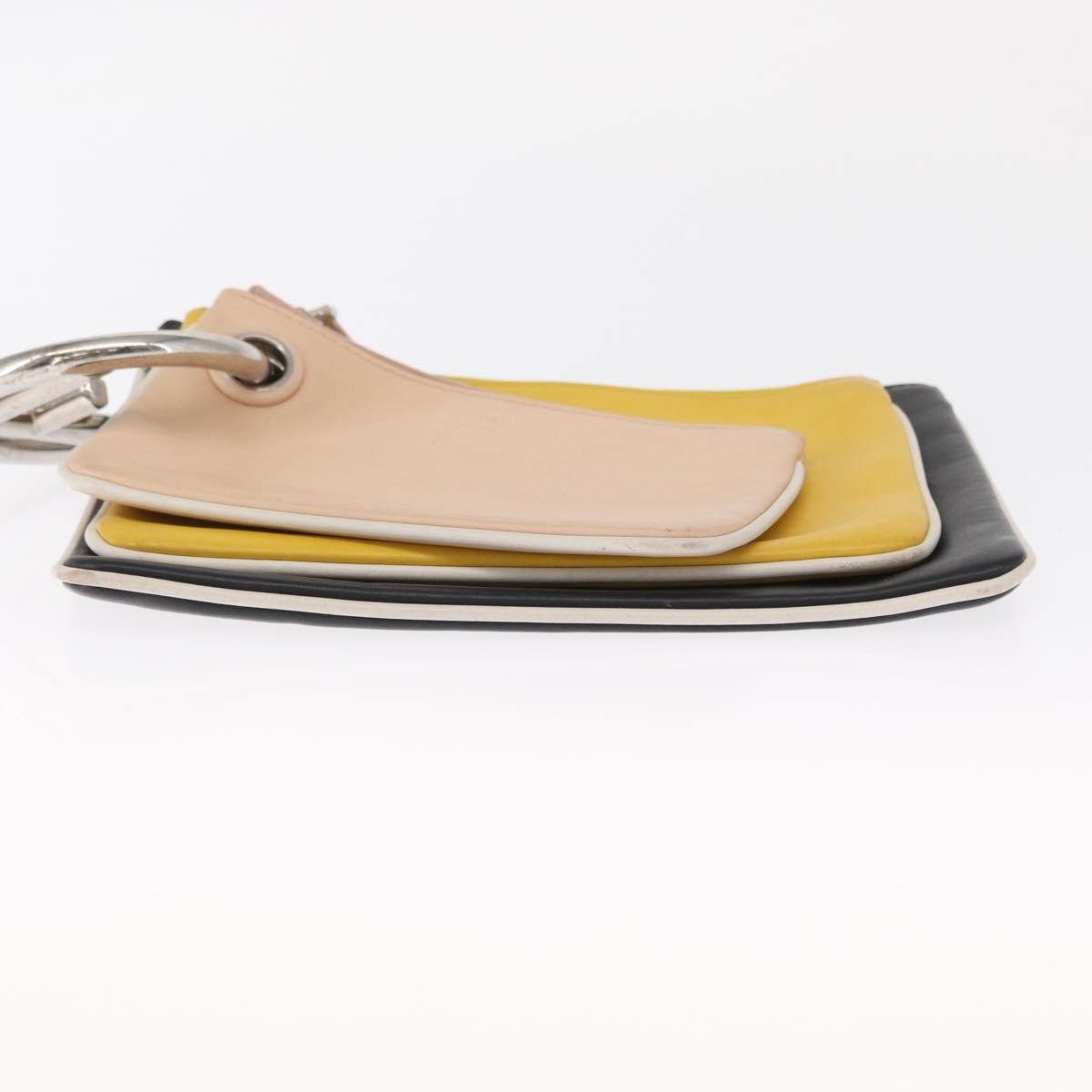 Fendi Triplette Pouch Set Calfskin Multicolour Leather Clutche & Pouche Bag (Pre-Owned)