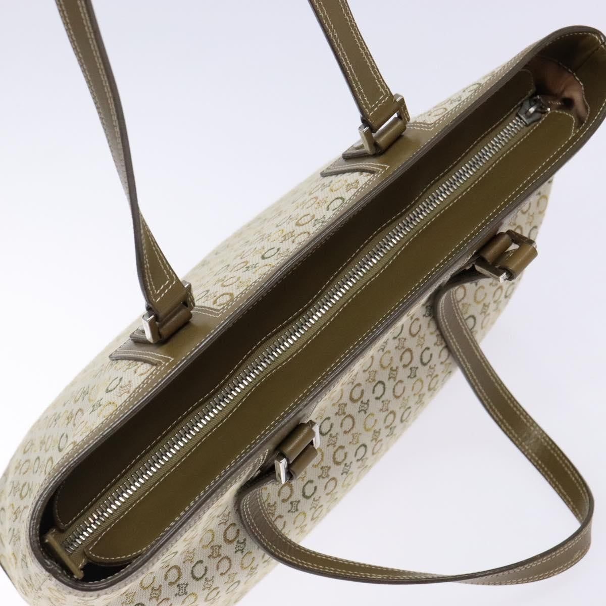 Celine Vintage Macadam Canvas Khaki Canvas Bag (Pre-Owned)