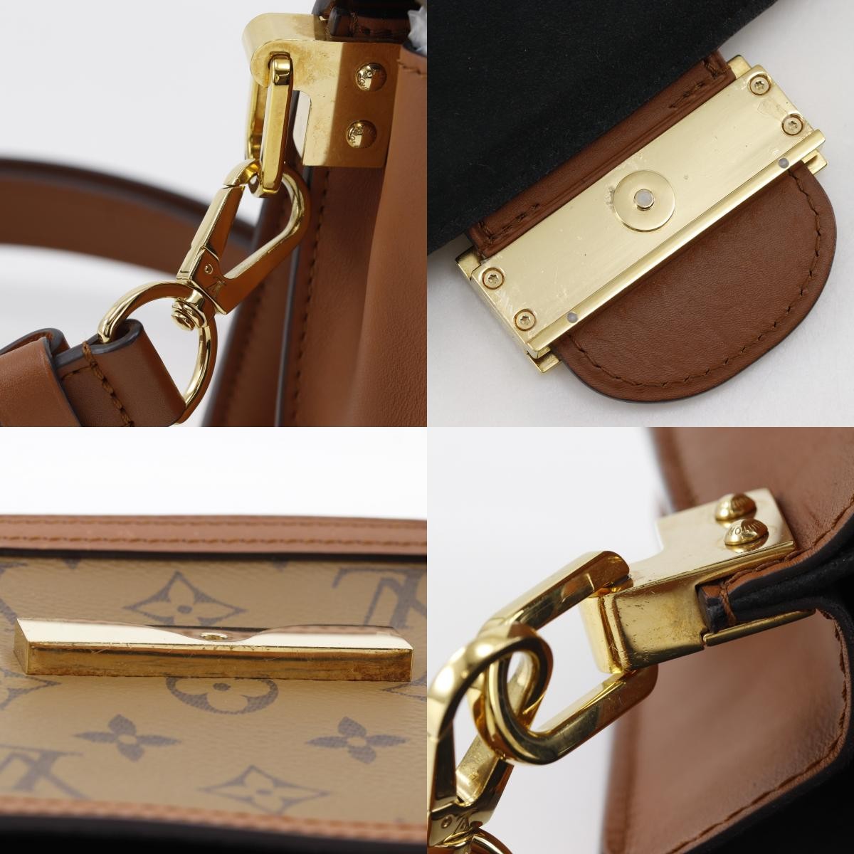 Louis Vuitton Dauphine Reverse Monogram Canvas Brown Canvas Shoulder Bag Bag (Pre-Owned)
