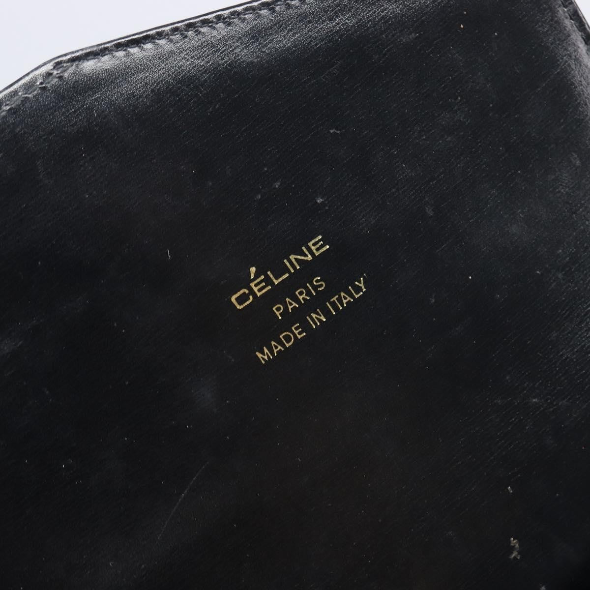 Celine Horse Carriage Leather Black Leather Shoulder Bag Bag (Pre-Owned)