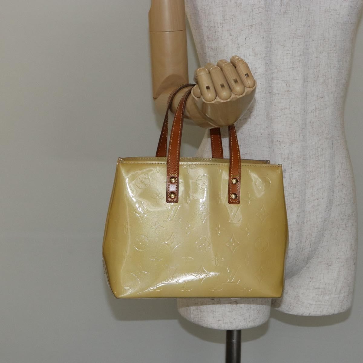 Louis Vuitton Reade Monogram Vernis Beige Patent_Leather Bag (Pre-Owned)