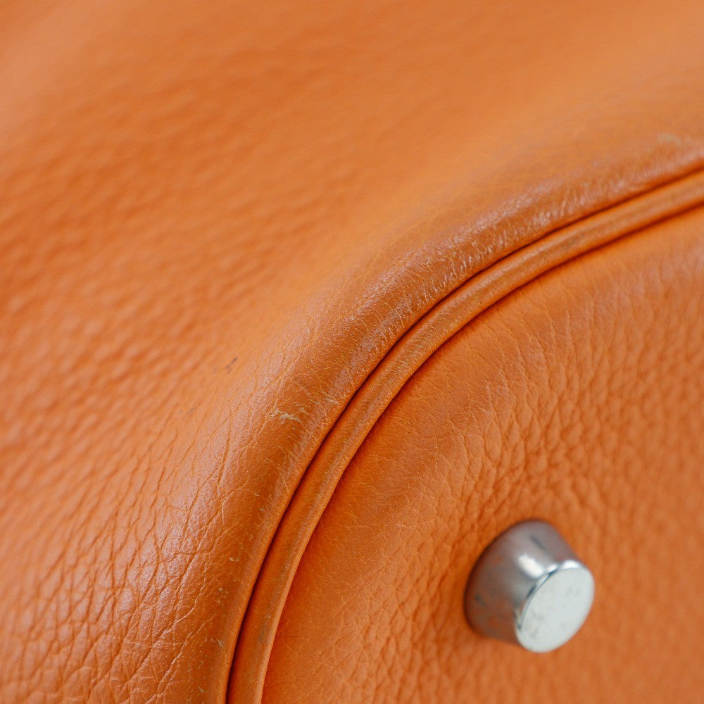 Hermes Picotin Lock Clemence Orange Leather Handbag (Pre-Owned)