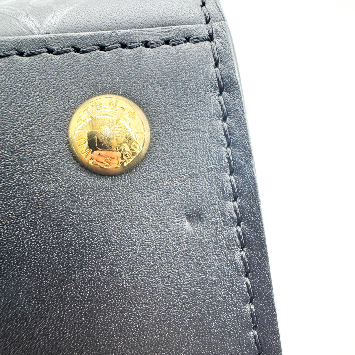 Louis Vuitton Very Monogram Leather Black Leather Tote Bag Bag (Pre-Owned)