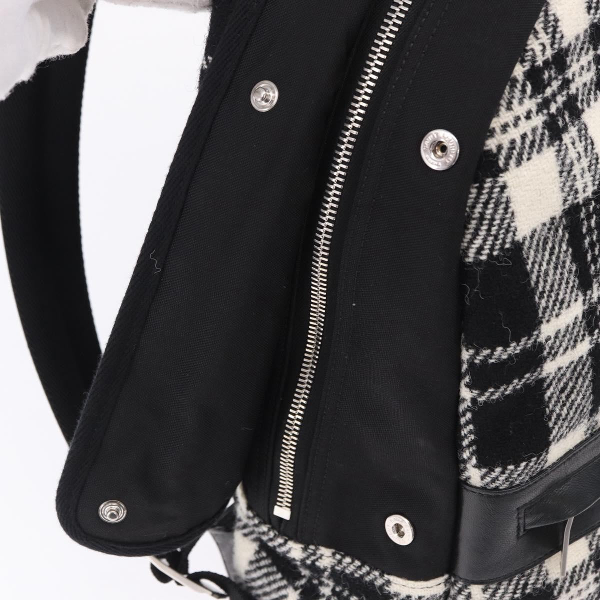 Saint Laurent City Printed Wool Black Wool Backpack Bag (Pre-Owned)