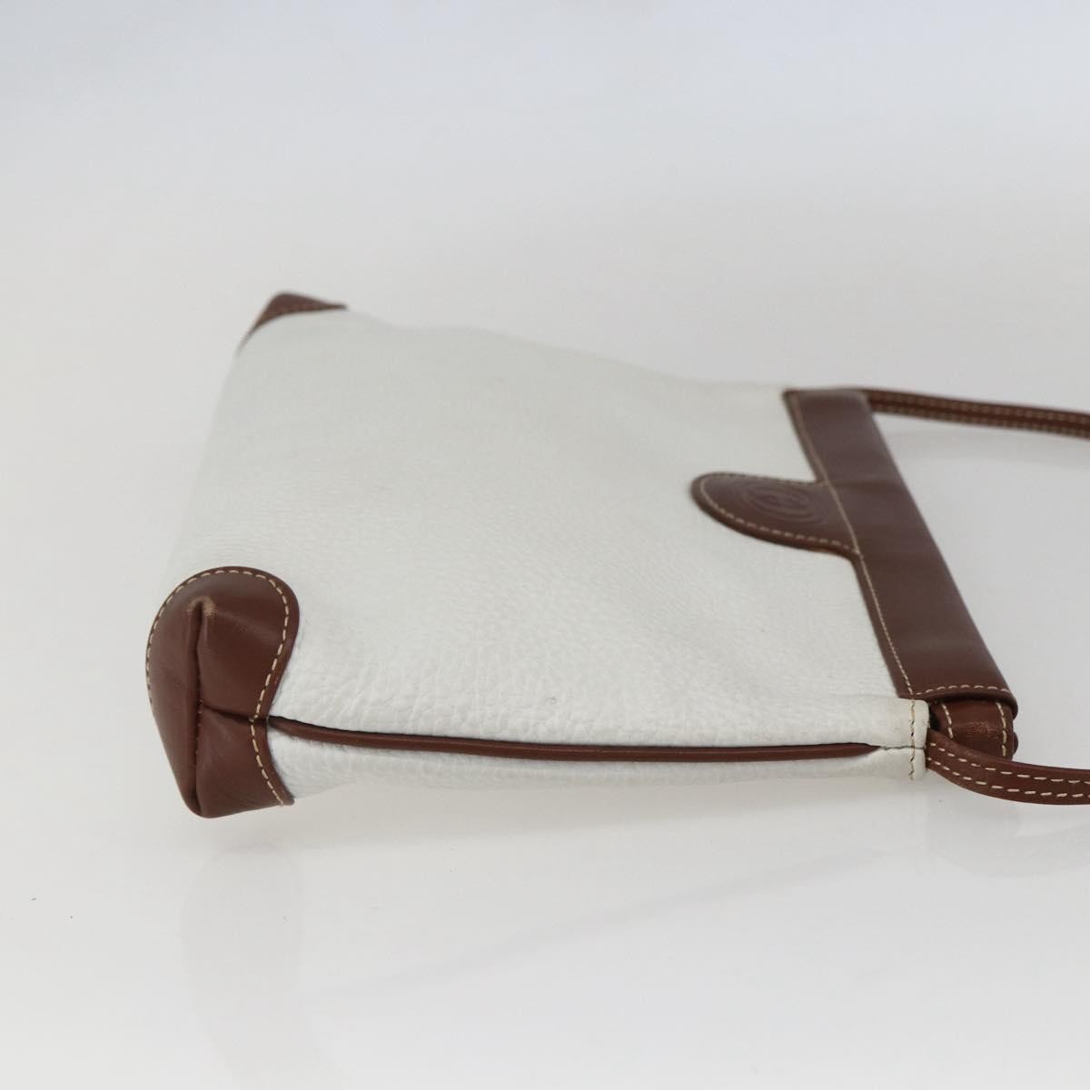 Gucci Vintage Leather White Leather Shoulder Bag Bag (Pre-Owned)