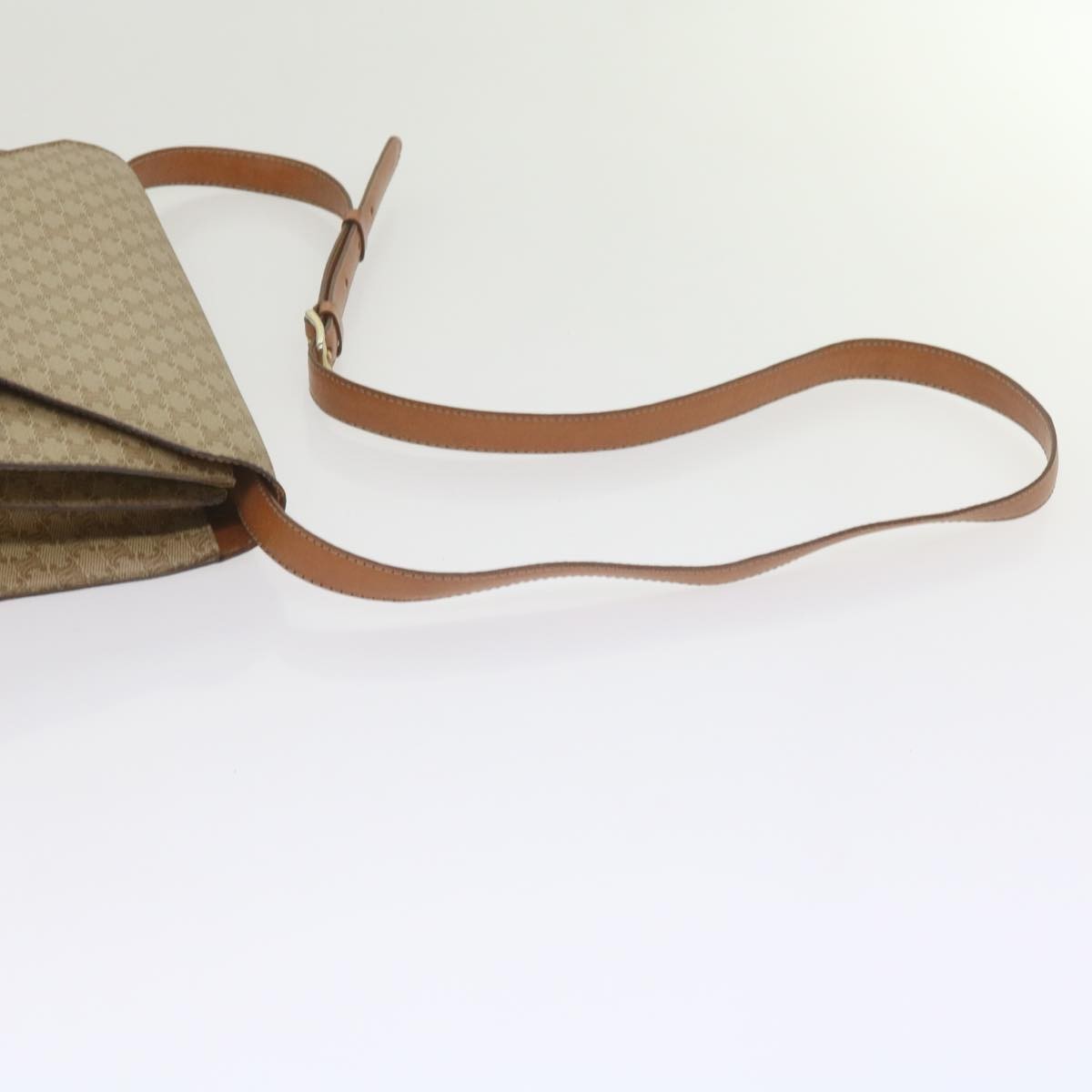 Celine Vintage Macadam Canvas Beige Canvas Shoulder Bag Bag (Pre-Owned)