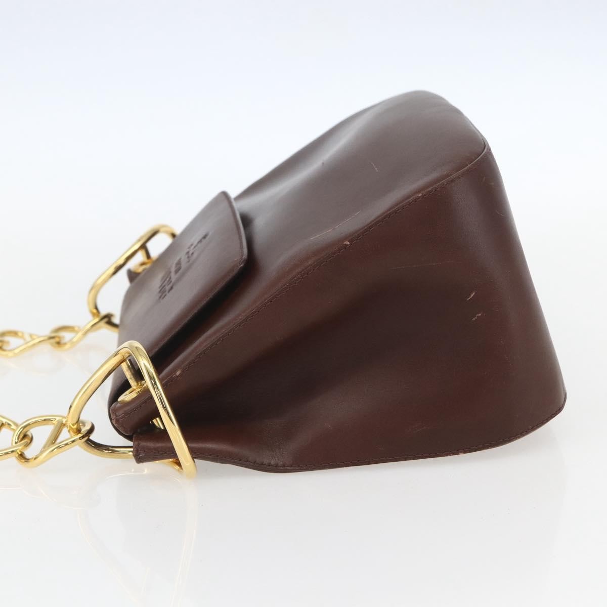 Prada Vintage Leather Brown Leather Shoulder Bag Bag (Pre-Owned)