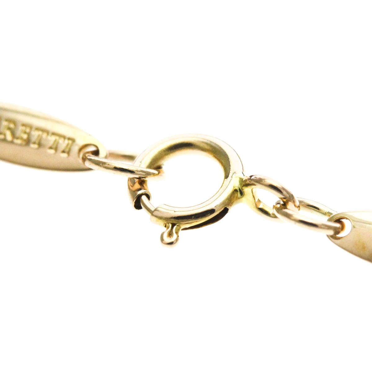 Tiffany & Co. Elsa Peretti Open Heart Pendant 18K Yellow Gold Gold Pink_Gold Necklace Jewelry (Pre-Owned)