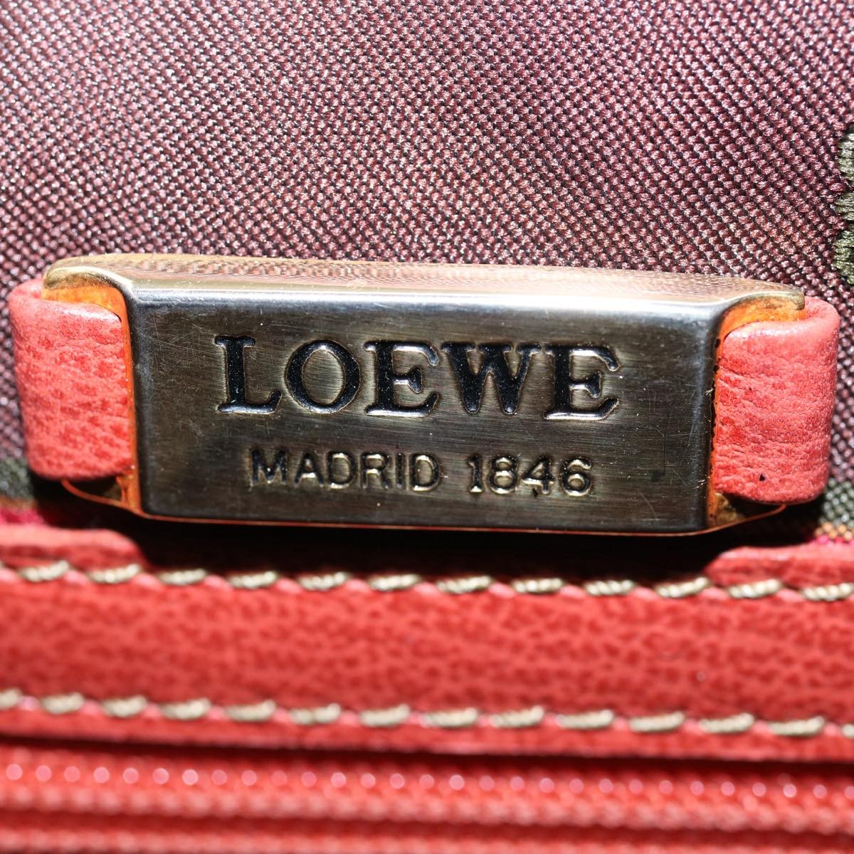 Loewe Vintage Velazquez Top Handle Leather Orange Leather Handbag (Pre-Owned)