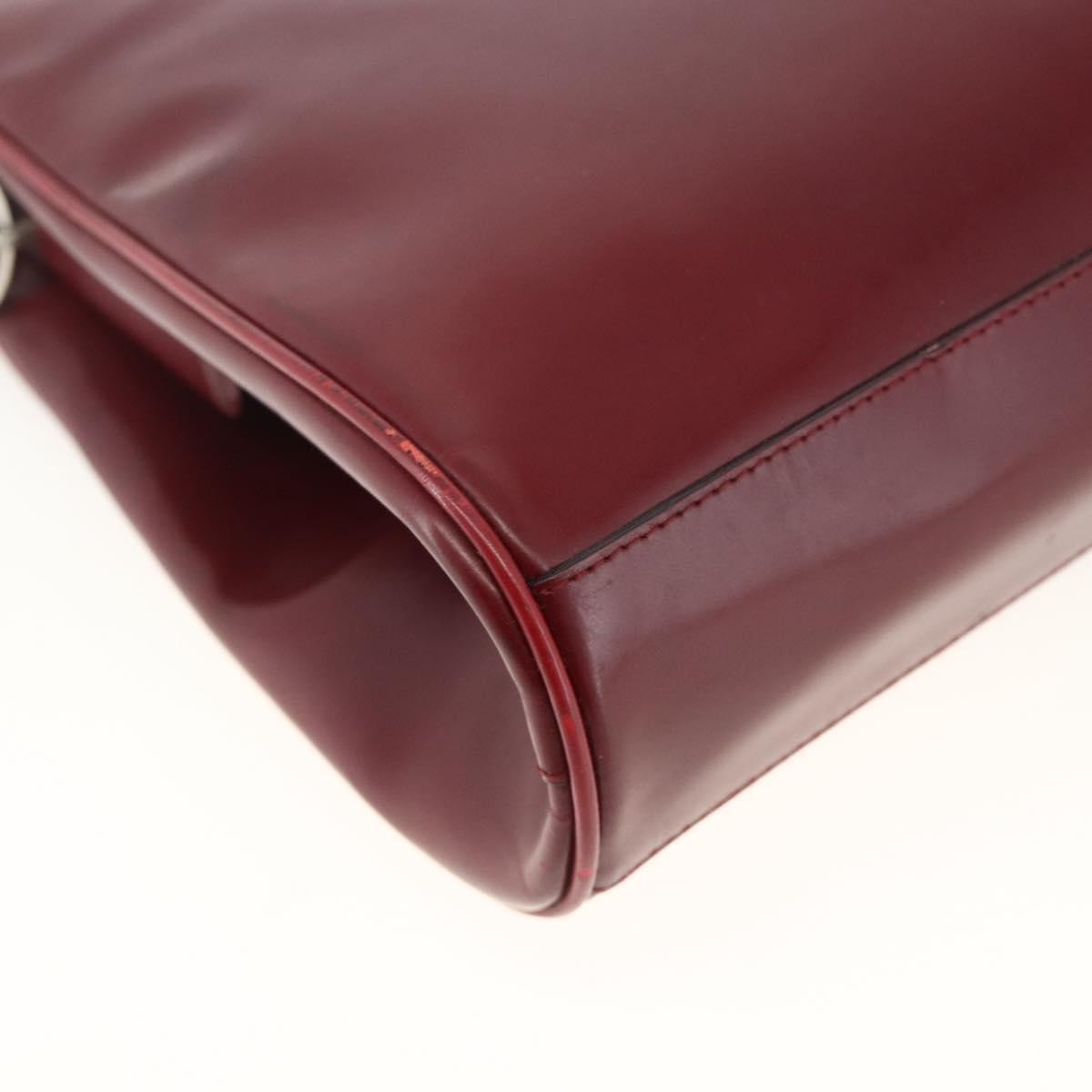 Prada Vintage Leather Burgundy Leather Handbag (Pre-Owned)