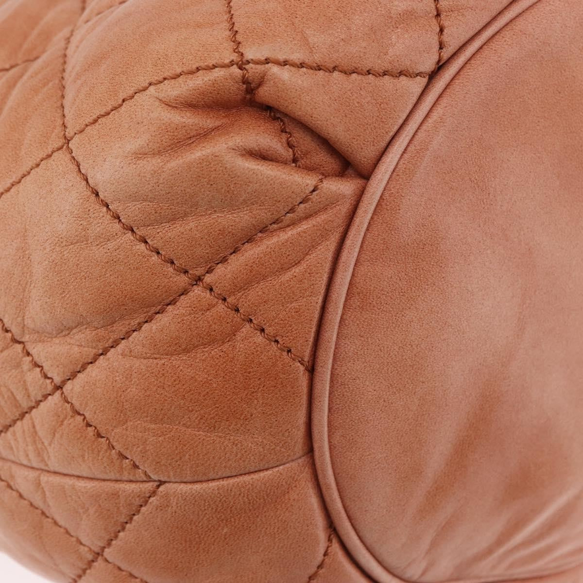 Chanel Cloudy Bundle Hobo Quilted Lambskin Orange Leather Shoulder Bag Bag (Pre-Owned)