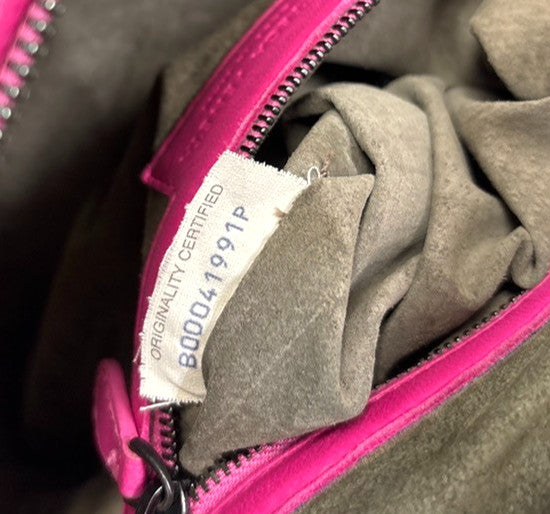 Bottega Veneta Nodini Intrecciato Nappa Pink Leather Shoulder Bag Bag (Pre-Owned)