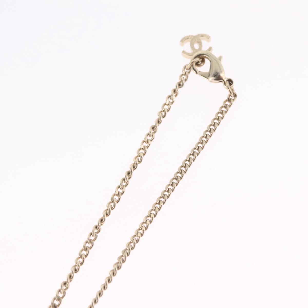 Chanel Multi-Logo Engraved Cc Pendant Metal With Crystals Gold Metal Necklace Jewelry (Pre-Owned)