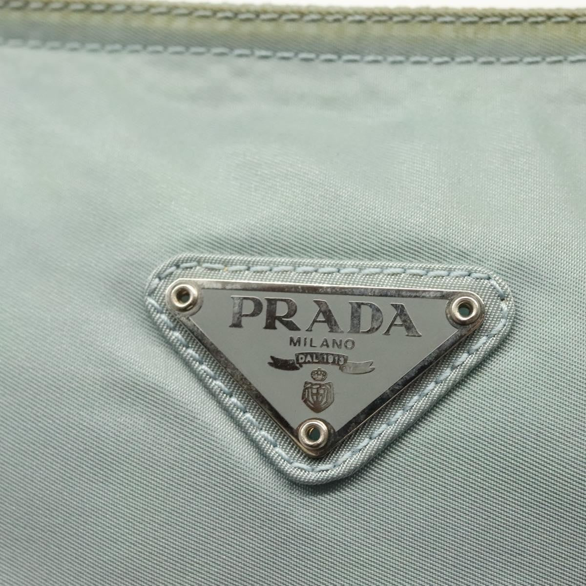 Prada Flat Messenger Tessuto Blue Nylon Shoulder Bag Bag (Pre-Owned)