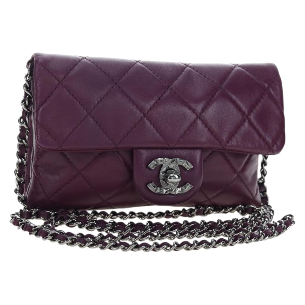 Chanel Mineral Nights Quilted Lambskin Purple Calfskin Crossbody Bag Bag (Pre-Owned)
