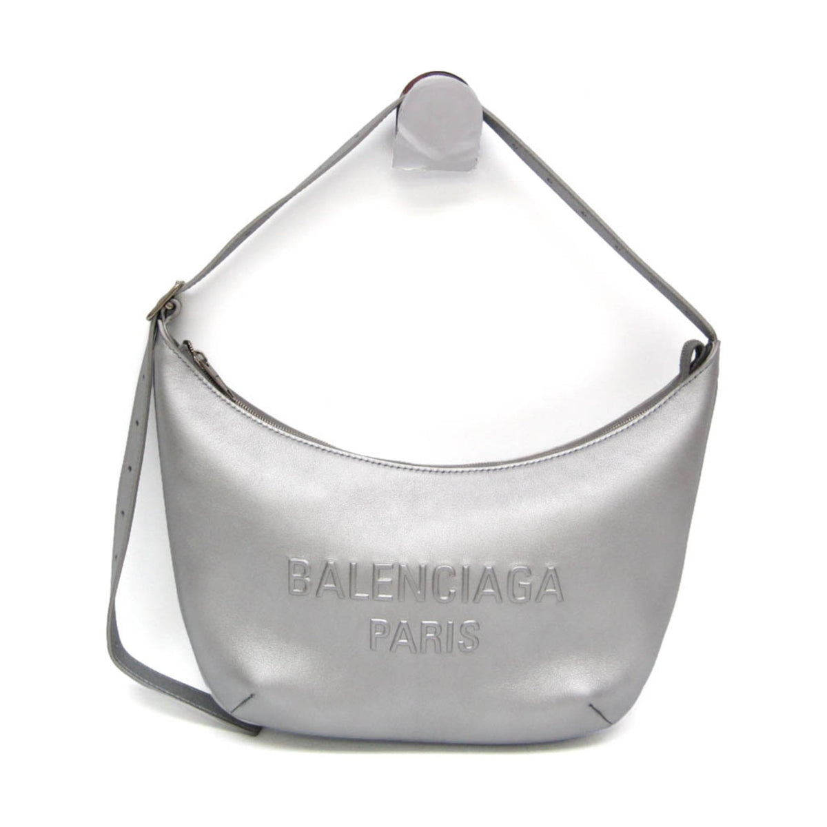 Balenciaga Mary Kate Sling Leather Silver Leather Handbag (Pre-Owned)