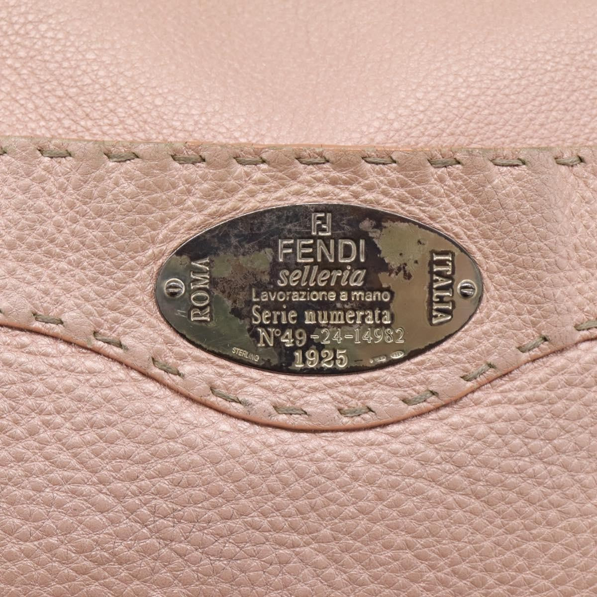 Fendi Selleria Leather Pink Leather Crossbody Bag Bag (Pre-Owned)