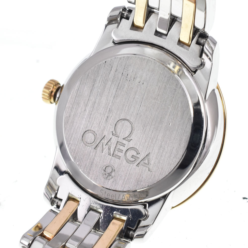 Omega De Ville Prestige Quartz Stainless Steel And Rose Gold With Diamond Markers Watch (Pre-Owned)