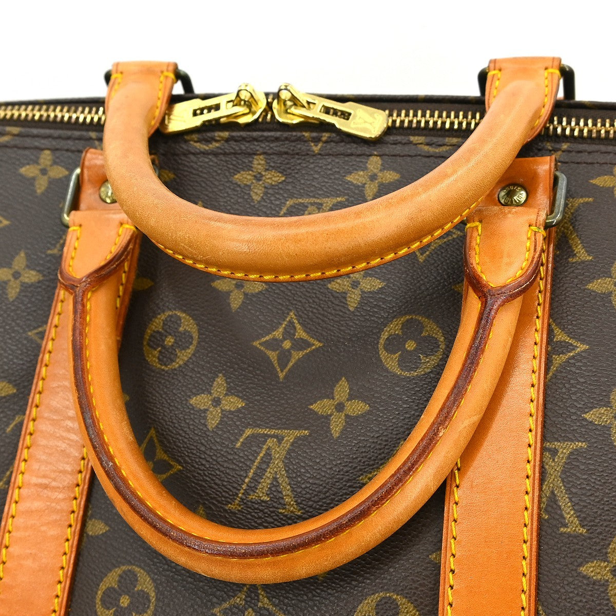 Louis Vuitton Keepall Monogram Brown Canvas Travel Bag Bag (Pre-Owned)