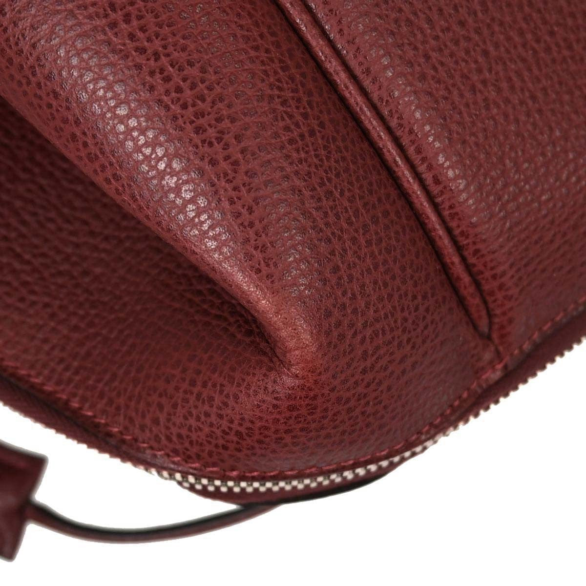 Hermes Paris-Bombay Vache Liegee Burgundy Leather Handbag (Pre-Owned)